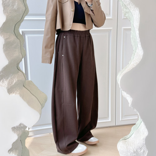 大码女装胖mm垂感美式休闲裤