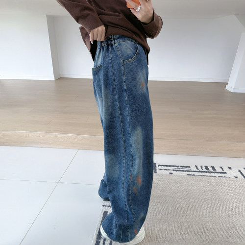 大码女装胖mm显瘦休闲牛仔裤
