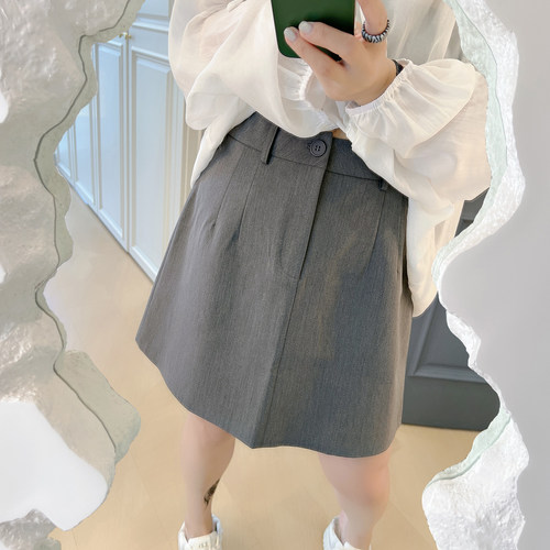 大码女装胖mm西装a字半身裙