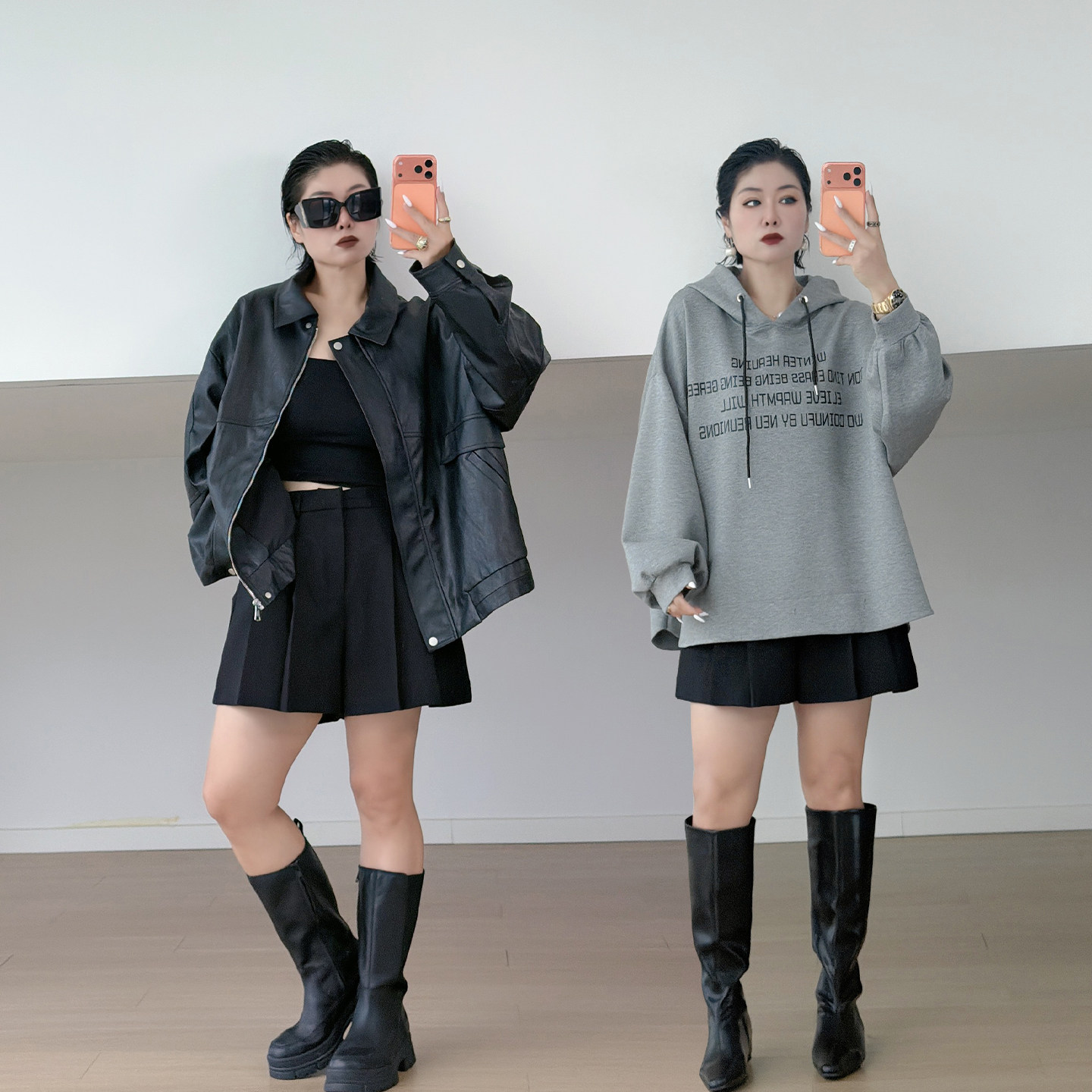 全脂家2026秋季黑色西装裙裤大码女装高腰百搭200斤胖mm通勤短裤