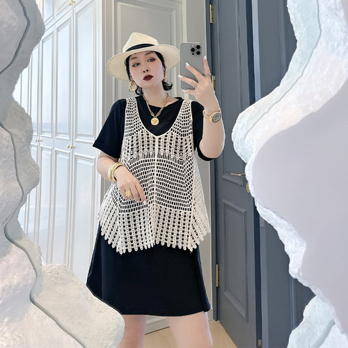 春夏高级感大码女装连衣裙套装