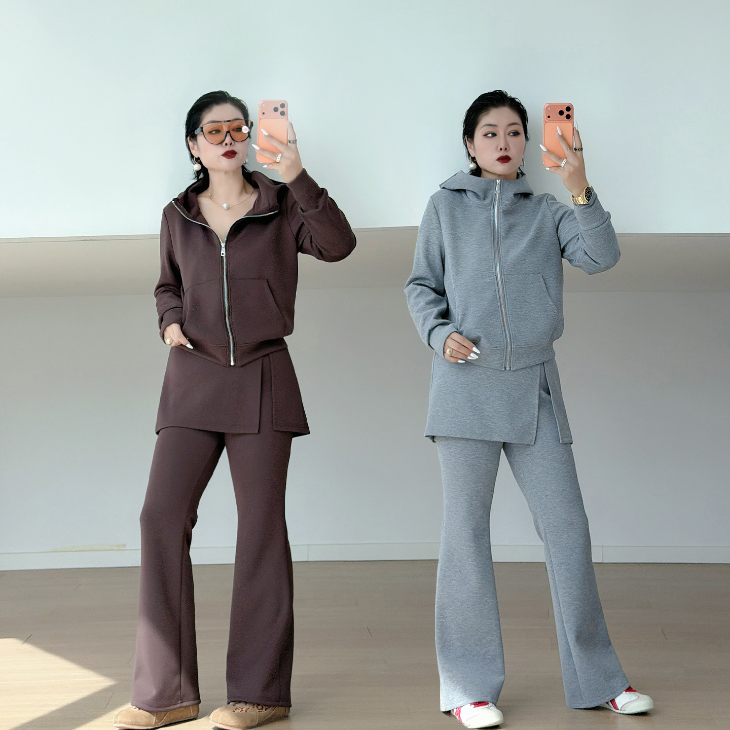 大码女装胖mm巨好看卫衣套装图片