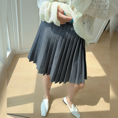 大码女装胖mm显瘦百褶半身裙