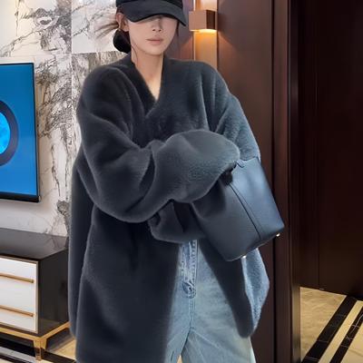 宽松开衫爆款mdeng197环保皮草