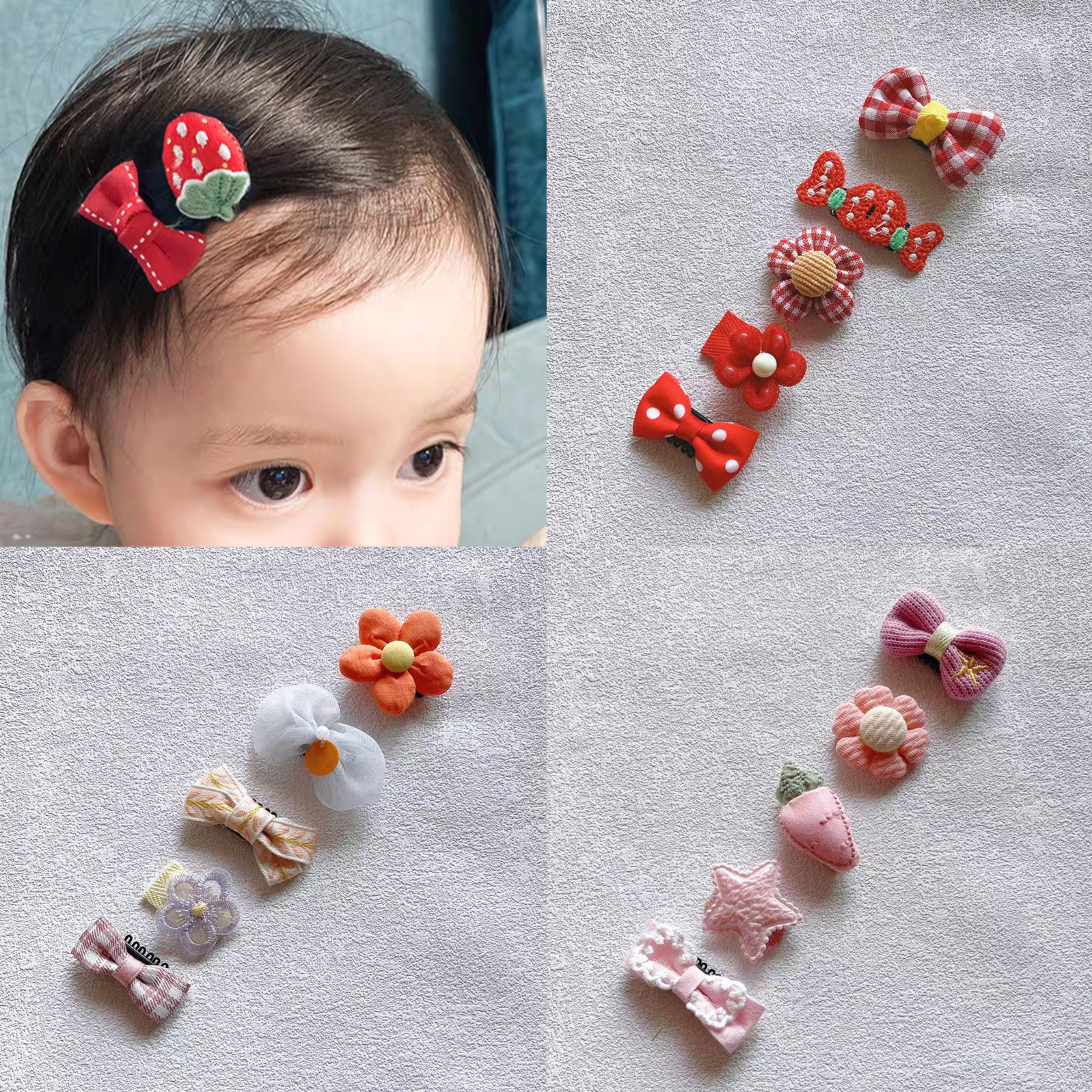 婴儿发夹女宝宝发量少汗毛夹婴幼儿胎毛夹号头饰小发卡不伤发可爱图片