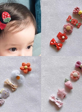 婴儿发夹女宝宝发量少汗毛夹婴幼儿胎毛夹号头饰小发卡不伤发可爱