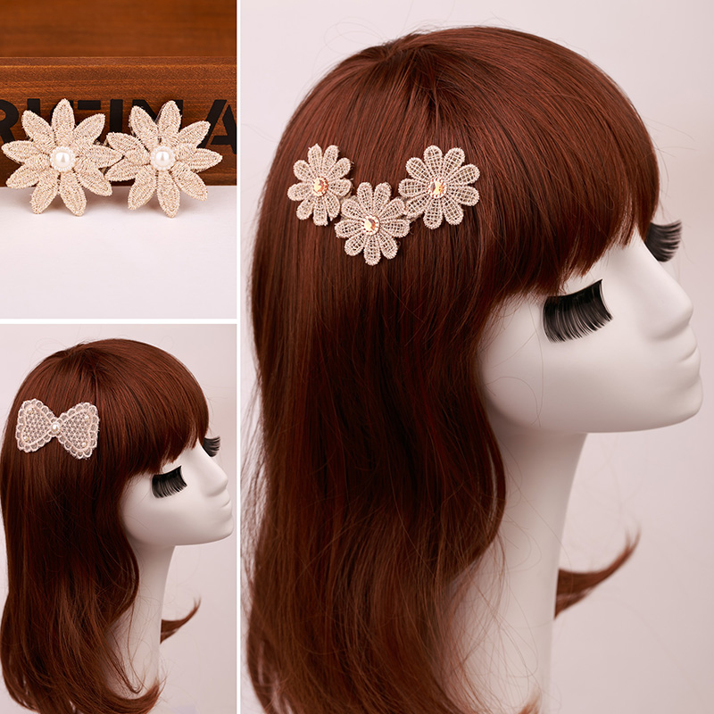 韩国花朵碎发贴成人魔法贴粘儿童发贴淑女魔术贴碎头发贴刘海贴