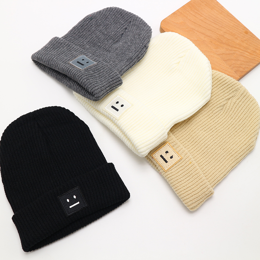 日系街头潮嘻哈卷边针织冬天帽子女地摊冷帽男个性厚毛线帽子发批