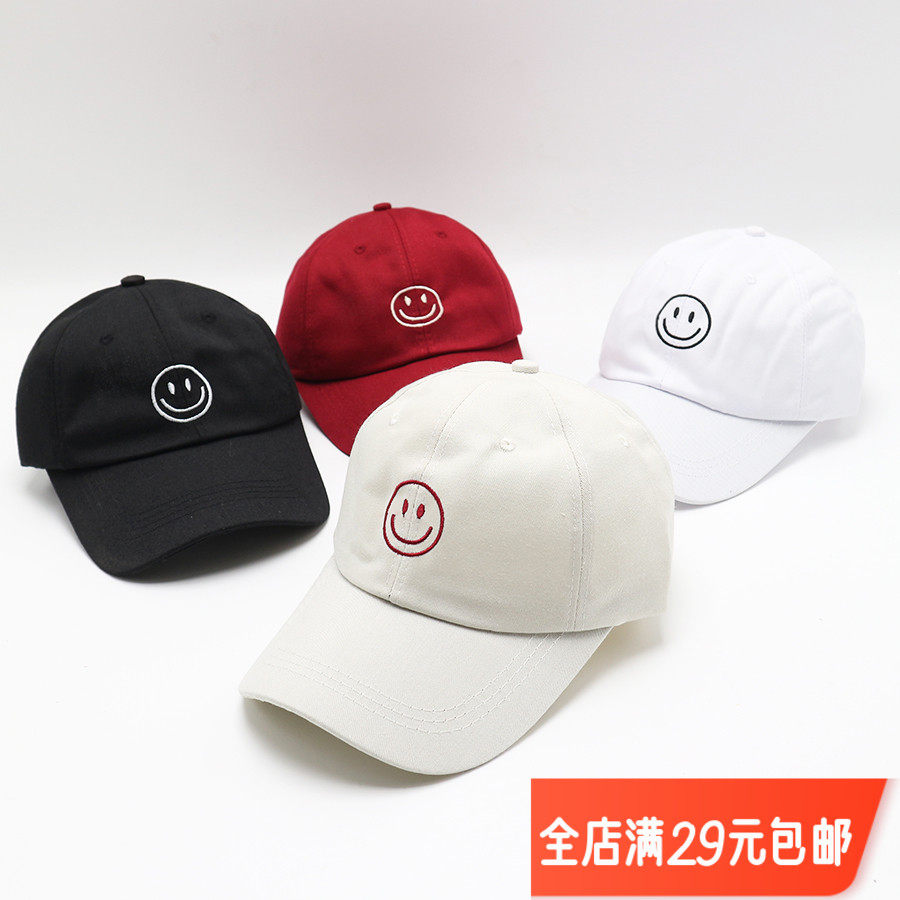 显脸小帽子笑脸学生显瘦棒球帽女夏鸭舌帽男遮阳百搭太阳帽春秋