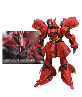 万代电镀着色RG成品 1/144沙扎比高达模型机动战士拼装模型送男友