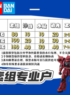 万代高达拼装模型素组代工国产模型新手入门水贴送男朋友礼物