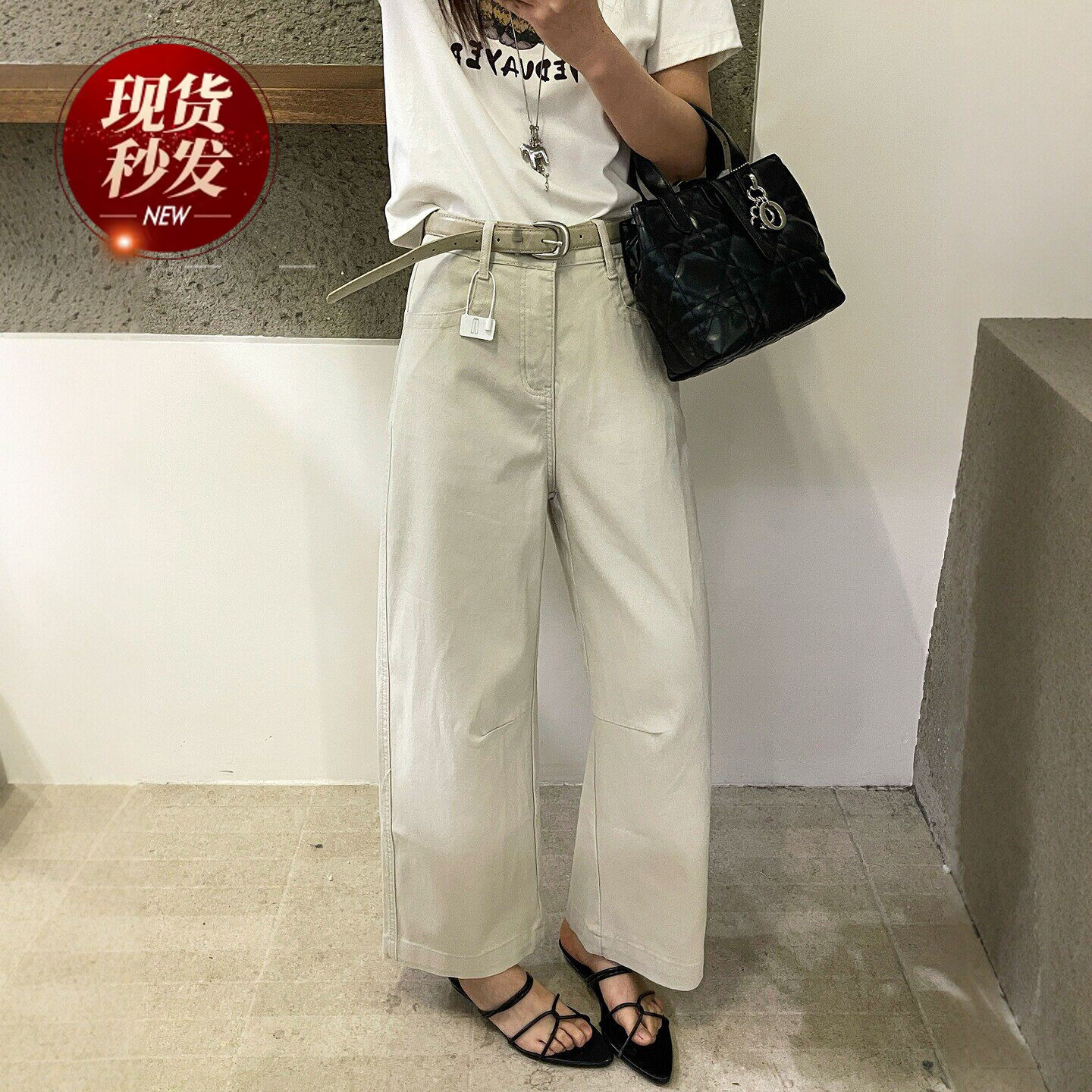 立体裁剪直筒阔腿牛仔裤女欧洲站2026春装新款欧货女装九分裤子潮