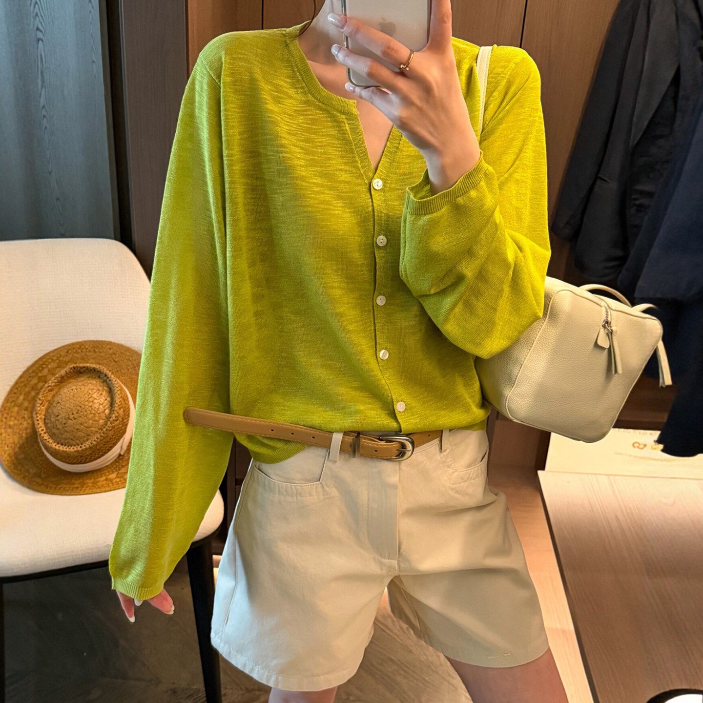 糖果色剪刀领冰丝针织开衫女欧洲站2026夏季新款欧货女装防晒衣潮