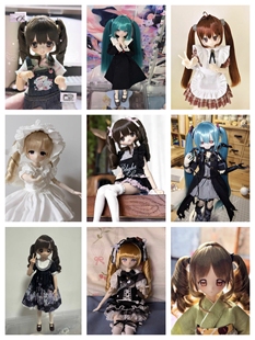 bjd特六光魇双生/azone/GSC/莫宁自制/米甜双马尾造型假发定制