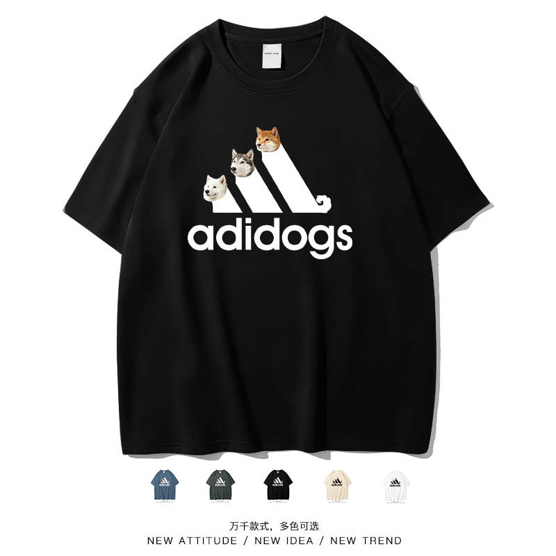 狗迪达斯卡通休闲动物短袖