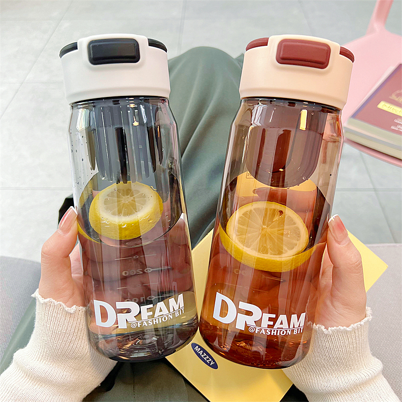 简约带茶隔水杯男女生泡茶塑料杯