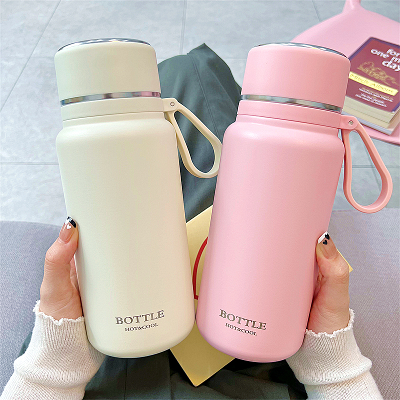 2025简约大容量带盖泡茶保温杯子