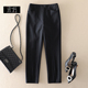 裤 精简立裁精纺全羊毛高腰九分直筒裤 女2025秋冬职业气质开衩西装