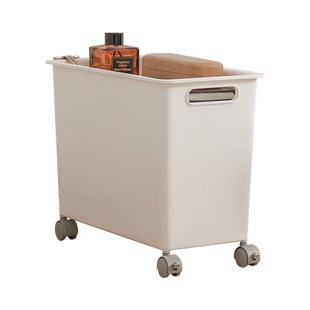 滑轮收纳箱桌下放书箱整理筐学生宿舍书本杂物收纳盒抽拉收纳筐