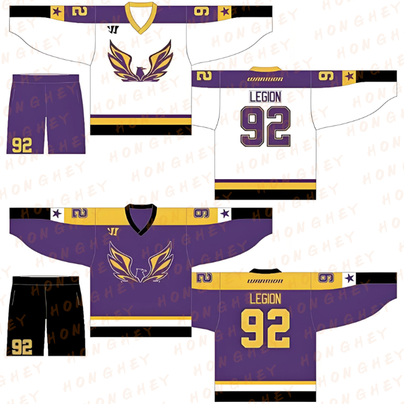 免费定制专业冰球服套装运动衣