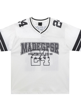 Good Pop Jersey For Men V Collar Summer T-Shirts For Women