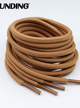 鞋带绳马丁靴女款男款圆灰色黑色白色皮鞋靴子米色卡其色CAT鞋绳