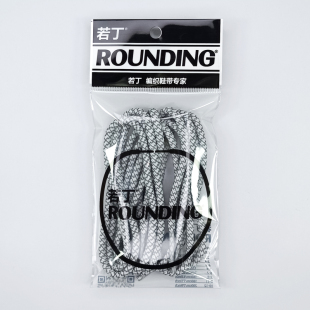 适配耐克3M反光鞋带圆绳男款女款喷泡高帮篮球鞋乔丹AJ夜跑黑白灰