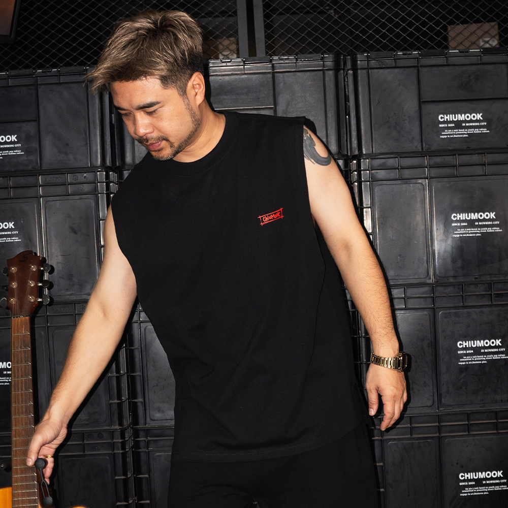 CHIUMOOK Life Tags 潮牧245克跑步训练宽松衣服夏季坎肩无袖T恤