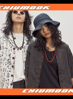 OSCILL 菩萨蛮·黄鹤楼文字满印短袖衬衫