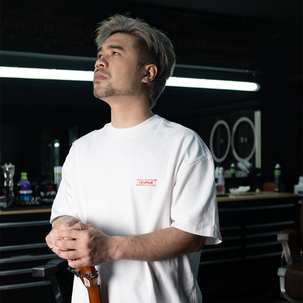 CHIUMOOK Life Tags 潮牧宽松夏季圆领高街廓形LOGO 275克短袖T恤