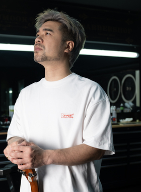 CHIUMOOK Life Tags 潮牧宽松夏季圆领高街廓形LOGO 275克短袖T恤