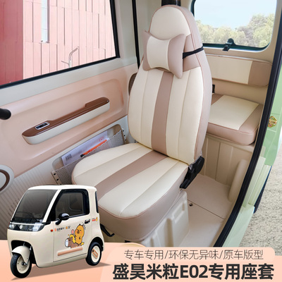 专用盛昊米丽粒E02电动车三四轮车座套垫坐垫套子座垫全包四季