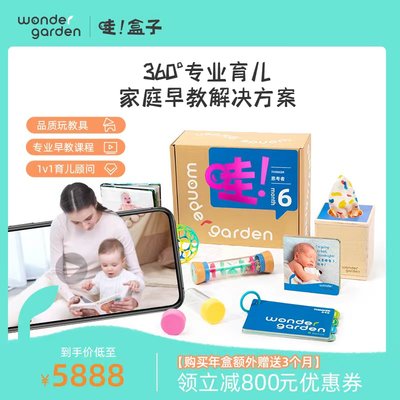 WonderGarden儿童早教盒子益趣玩具1-12个月龄系统课【年盒】套餐