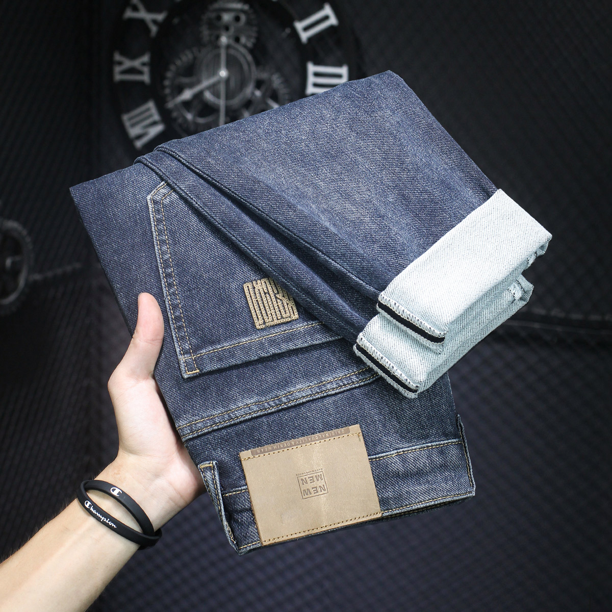 长裤水洗复古秋冬季修身