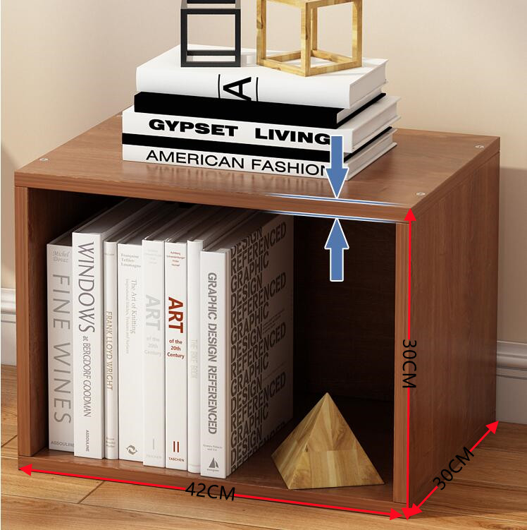 木质柜单格收纳大款角木色柜子书柜置物柜储物柜带门自由组合格子