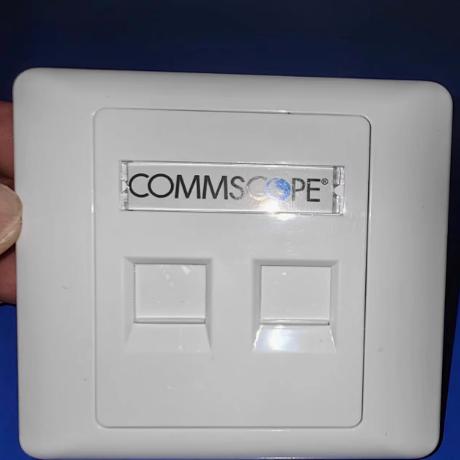 双口免打6类电脑开关插座面板