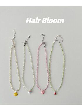 ins女童甜美爱心水晶锁骨链