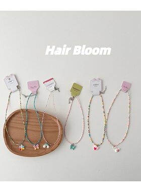 儿童彩色串珠项链女童 ins风卡通吊坠宝宝生日派对百搭公主风配饰