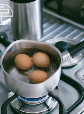 日本进口18-8柳宗理雪平锅18cm不锈钢奶锅煮面汤锅家用带盖片手锅