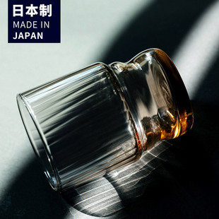 4支套装 竖纹斜纹玻璃杯水杯啤酒杯牛奶杯 超值好物 日本制进口
