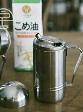 复古经典不滴油。日本制进口一菱金属不锈钢油壶防腐蚀厨房家用