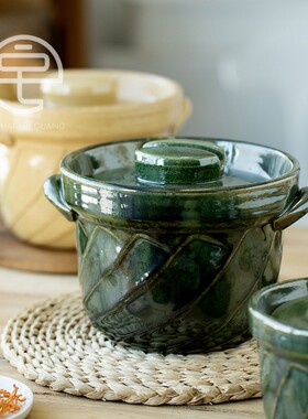 超厚超耐烧。新款高款单盖万古烧土锅陶瓷砂锅家用焖饭熬粥炖煲汤