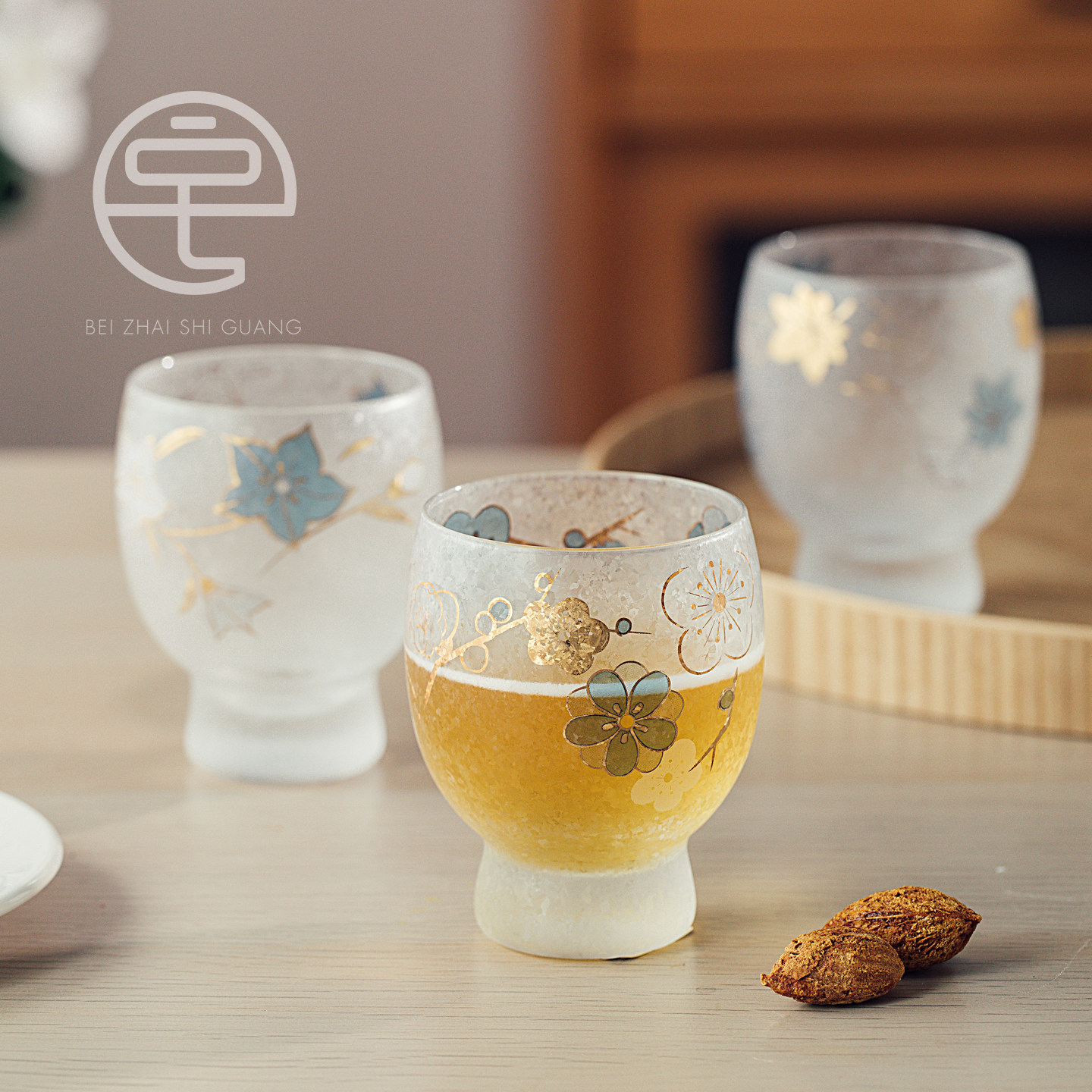 日本原装进口梅酒杯玻璃杯图片