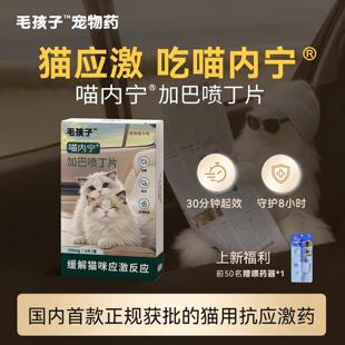 毛孩子喵内宁加巴喷丁猫用片剂猫咪防应激药止疼舒缓情绪抗应激药