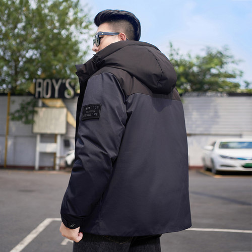 大码90白鸭绒休闲户外工装羽绒服