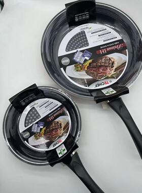 韩国进口TECHEF炒锅不粘锅电磁炉两用加深平地炒锅两用锅