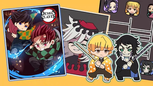 新款鬼灭之刃豆豆本捏捏乐安静书女孩换装玩具手工diy动漫材料包