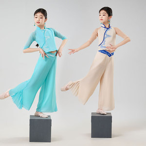 儿童碇步桥舞蹈演出服装水清悠悠女子群舞古典舞凳子道具春晚新款