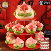 盖盖有口福非遗手工胶东花饽饽花样馒头花馍过年上供面食面点花馍