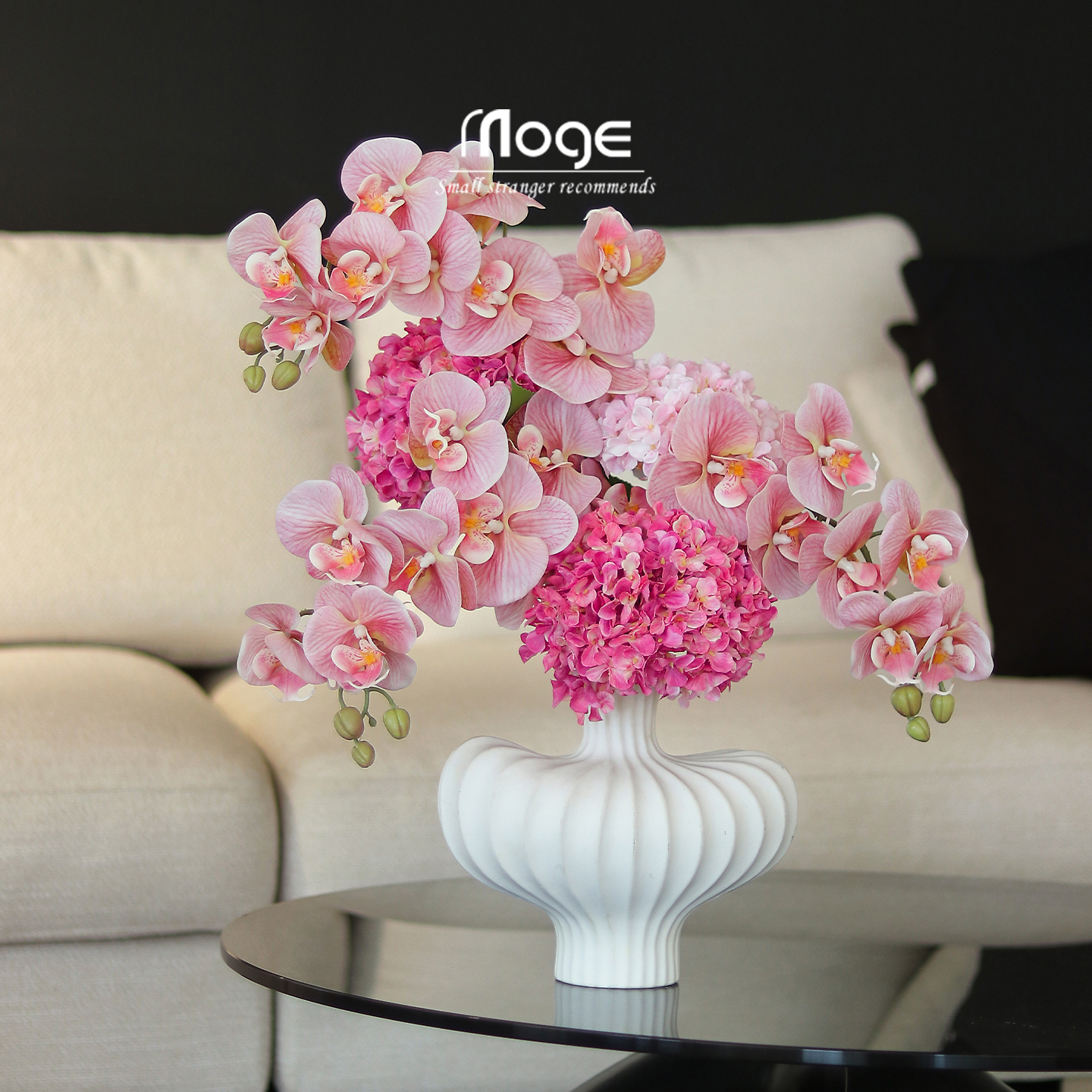 轻奢高级感逼真手感蝴蝶兰仿真花